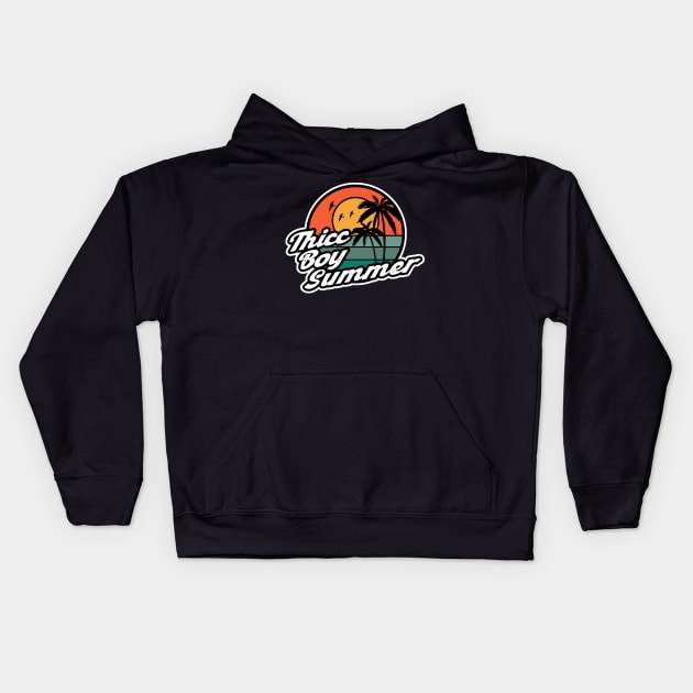 Thicc Boy Summer 1 Kids Hoodie by SecretLevels